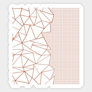 Abstract Outline Grid New Rust Sticker